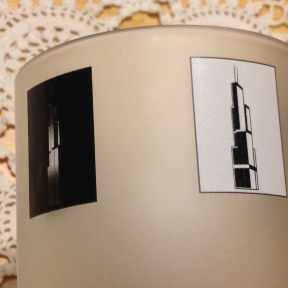 Sears Tower Chicago frosted glass coffee cup - Picture 2 of 7
